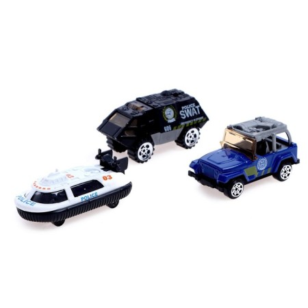 Set of metal machines "Police", 3 pieces, mix-1