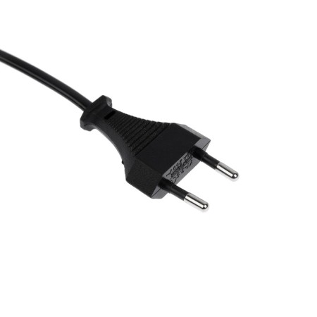 A network cord with a fork, 2.5 m, SHVVP 2 x 0.5 mm2, black-2