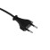 A network cord with a fork, 2.5 m, SHVVP 2 x 0.5 mm2, black