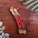 Wooden souvenir "Butterfly knife" Red lines