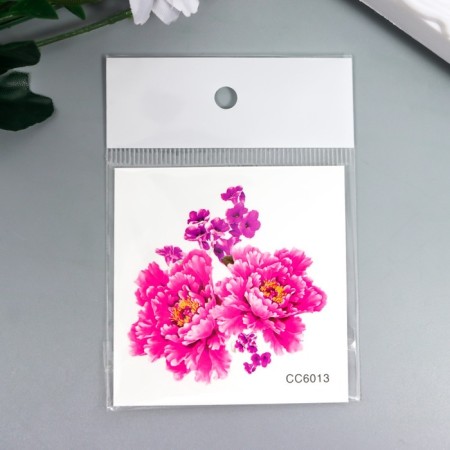 Tattoo on the body color "Eastern flowers" 6x6 cm-2