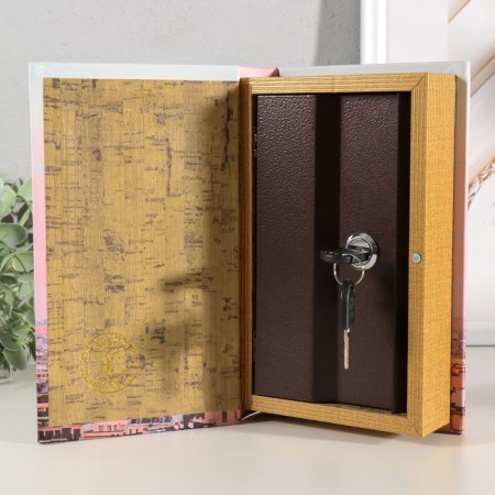 Safe-book wood, leatherette "Paris is beautiful" 21x13x5 cm-1