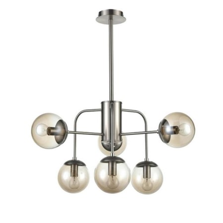Verona chandelier, 6x40W E14, Nickel color