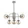 Verona chandelier, 6x40W E14, Nickel color