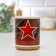 Sublimation mug "Happy Defender of the Fatherland Day. Star", with application