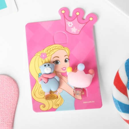 Clips children's "chosen" bear and crown, colored-2