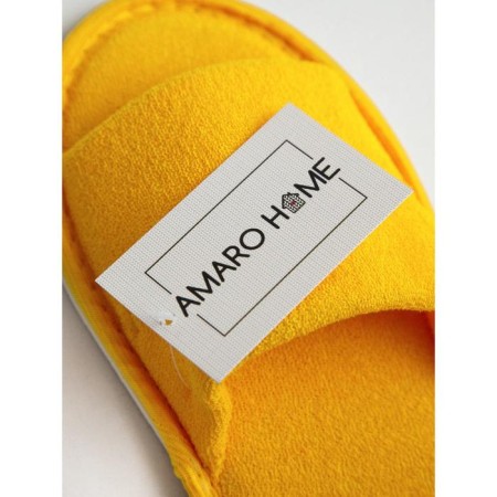 Women's slippers open nose, size 36-38, yellow color-6