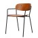 Chair with armrests TorFrid, 550 × 520 × 770 mm, nut color