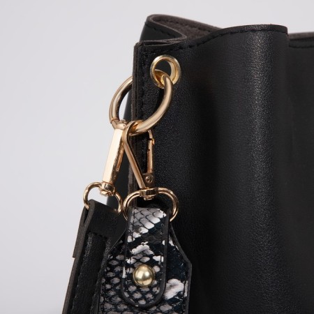 Bag Cross-Bodi on fasteners, black color-4