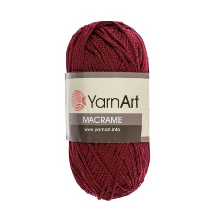 Yarn "Macrame Macrama" 100% polyester 130m/90g (145 Bordeaux)-2