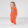 Suit for girls: sweatshirt and trousers, height 80 cm, orange color