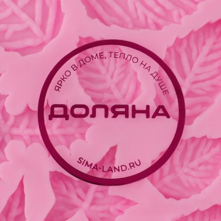 Mold Dolyana "Leaflets", silicone, 9 × 7.2 cm, pink color-6