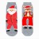 Terry socks "Santa Claus and Deer", gray color, size 25-27