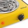 Electric tile KitFort KT-178, 1000 watts, 1 burner, yellow-black