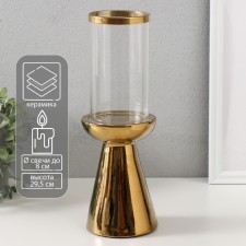 Ceramics candlestick, glass for 1 candle 