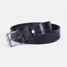 Belt, width 3 cm, screw, buckle metal, black color