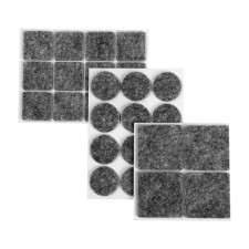 Set of lining of furniture, felt, 28 pcs., 2.5x2.5; D = 2.5; 3.8x3.8, gray color
