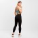 Female sports leggings, black color, size 48