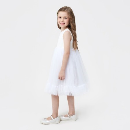 Платье для девочки MINAKU: PartyDress цвет белый, рост 134-5