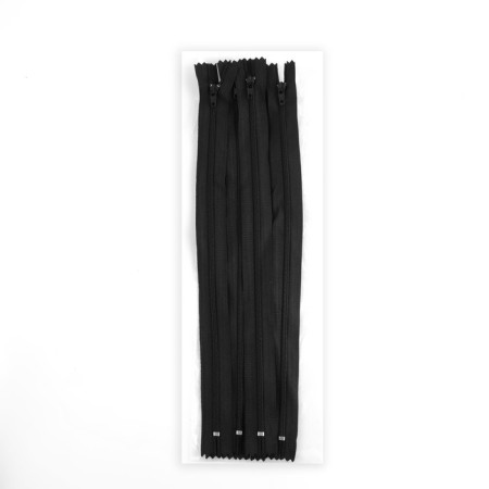 Lightning "Spiral", No. 3, non -proceeding, castle machine, 30 cm, black color-2