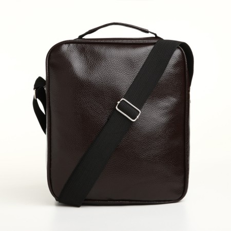 Male bag, 21.5*10*17 cm, lightning departure, 3 n/pocket, reg. Min, brown-3