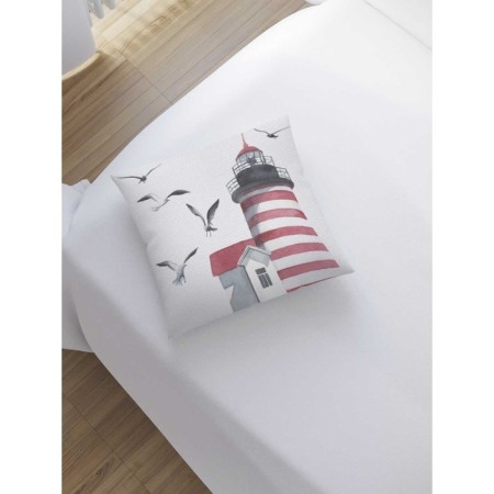 Decorative pillowcase "Seagulls on the lighthouse", on a zipper, size 45x45 cm-1