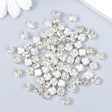 Decor for creativity plastic "Crystal" set of 80 pcs 0.6x0.6 cm-2