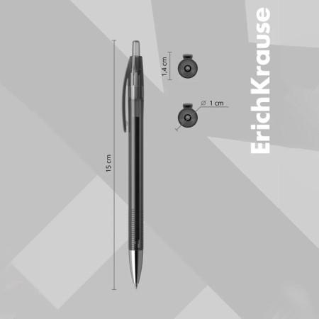 Gel pen Erichkrause R-301 Original Gel Matic, black ink, node 0.5 mm, automatic-3
