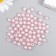 Plastic beads "light pink" gloss 20 g d = 0.8 cm