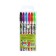 A set of gel pens, 6 colors, metallic, a body with a pattern, in a blister on a button