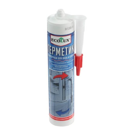 Sealant Ecolux, acrylic, sanitary, white, 290 ml