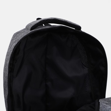 Men's backpack on lightning, external pocket, gray color-5