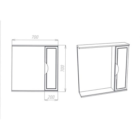Viant mirror "Lima 70" 160x700x700 mm-4