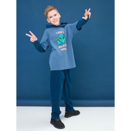 Pants for boys, height 116 cm, dark blue color-5