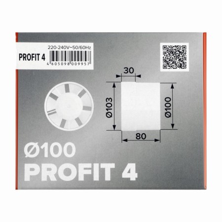 Exhaust Era Profit 4, D = 100 mm, 220–240 V, channel fan-4