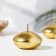 Set of candles "Oval", 6 pieces, golden, 4 × 2cm
