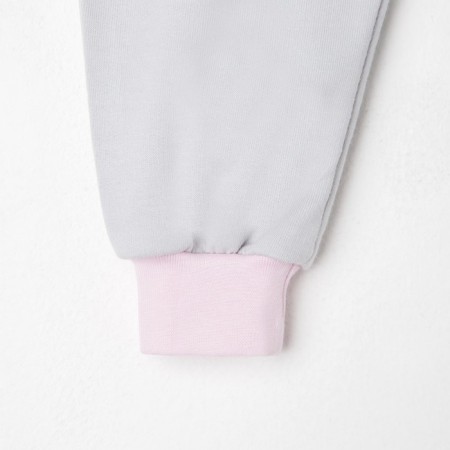 Set: jumper and pants crumb I am “hearts”, pink/gray color, height 86-92 cm-7