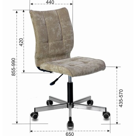 Armchair for the operator Brabix Stream MG-314, without armrests, fabric, sand-shaped LT-21-4