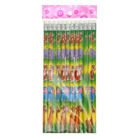 Black pencil with an eraser "Zoo", hardness of NV-5