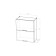 Cabinet hinged with 2 lifting dv Noktyurn 600x300x720 white/dark concrete/anthracite