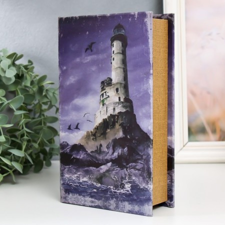 Safe Brush Tree leatherette "Seagulls by the lighthouse" 21x13x5 cm-1