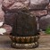 The desktop fountain from the network, the backlight "Golden Buddha on the throne from the cliff" 28x20.5x20.5 cm