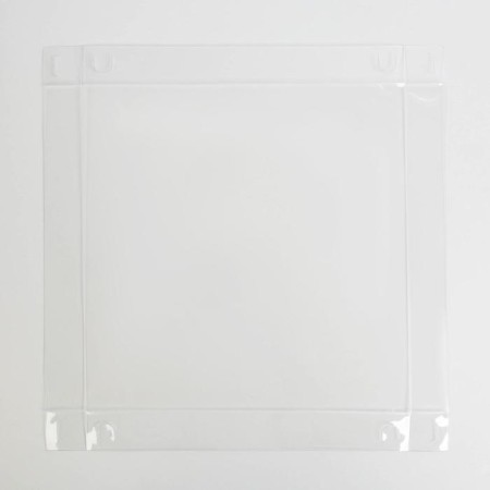 Box for confectionery with PVC lid "Red", 21 x 21x 3 cm, New Year-6