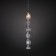 Suspended lamp with a glass plafon Lynn, 3W, G4, 3.5x3.5 cm