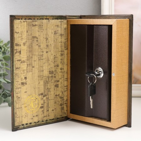 Safe-book wood to the leatherette "telephone reference" 21x13x5 cm-2