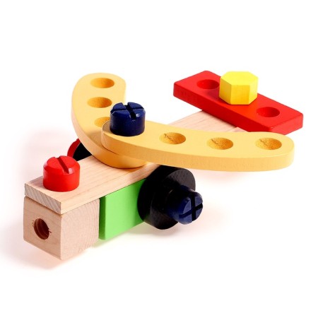 Developing game "Carpenter's set + designer in a suitcase" 7 × 30 × 23 cm, 33 elements-8