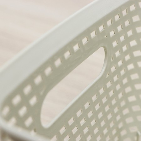 Storage box with a rattan lid, 13 l, 37 × 28 × 19 cm, white color-2