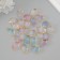 Decor for creativity plastic "Lilac-blue petal with gold" set of 25 pcs 2.3x1.6 cm
