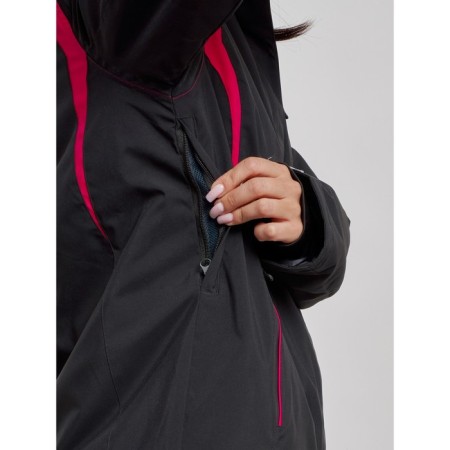Ski jacket women's, size 50, black color-5