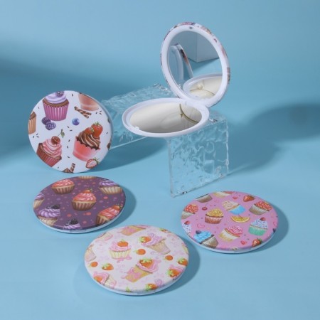 Folding mirror "Sweets", D 7.5 cm, MIX drawing-1